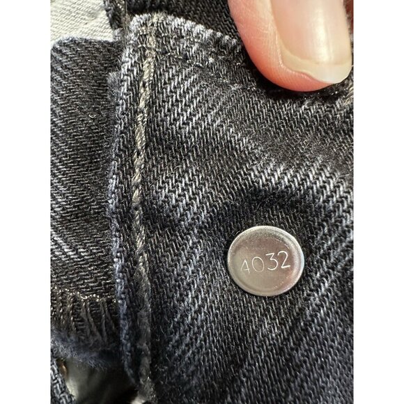 Levis 501 Mens 33x32 Black Faded Straight Leg Button Fly - Picture 12 of 16